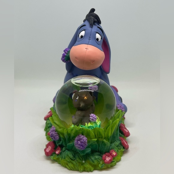 Vintage Disney Winnie the Pooh’s Eeyore and Gopher Spring Snow Globe | 4.5” - Picture 2 of 5